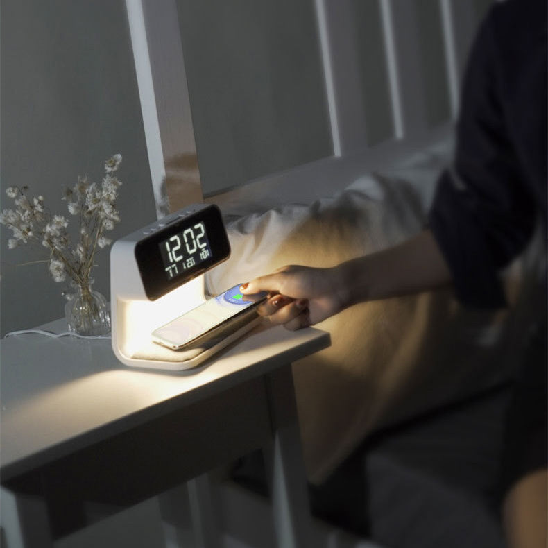 3 In 1 Bedside Lamp with Wireless Charging Function - Easybuynook