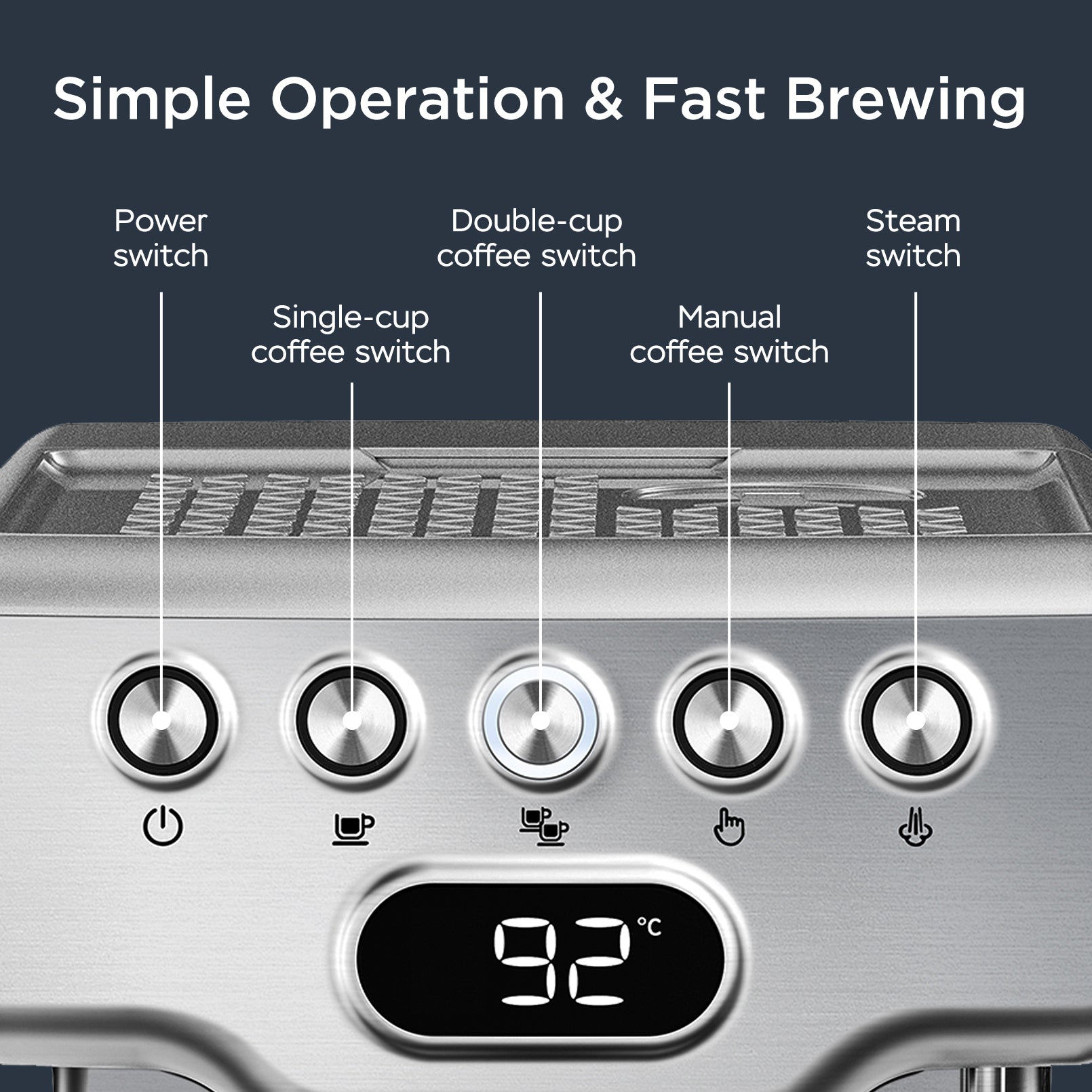 Chef Espresso Machine With Milk Frother - Easybuynook