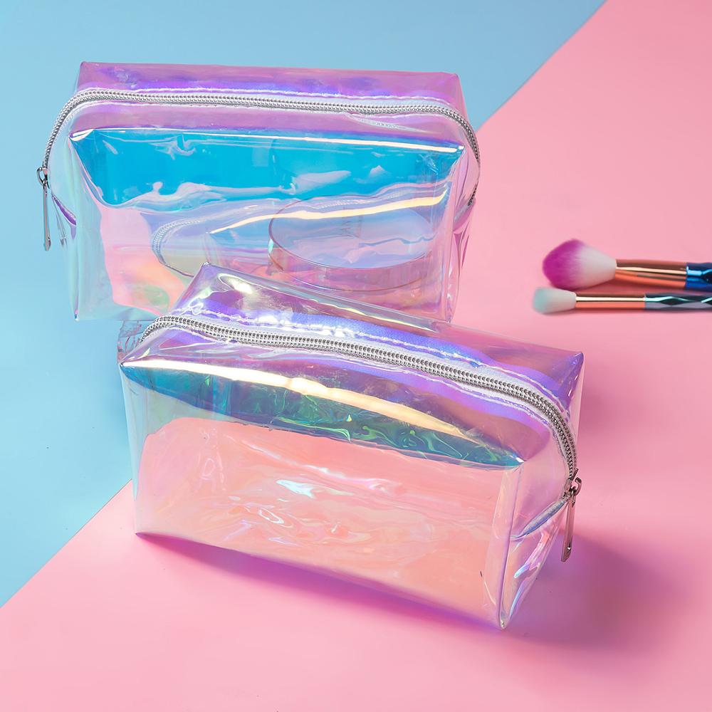 Holographic iridescent Makeup Bag