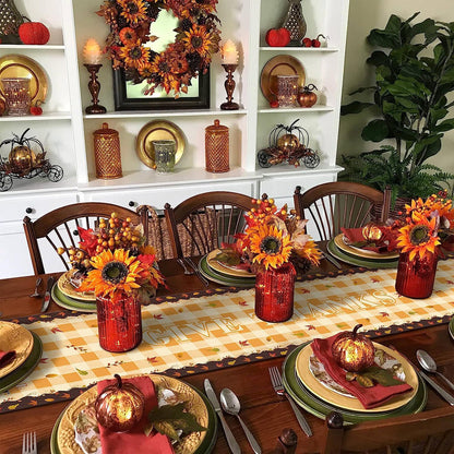Fall Thanksgiving Table Runner Thanksgiving Family Dinner