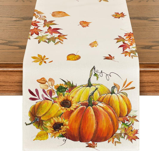 Fall Thanksgiving Table Runner Pumpkin