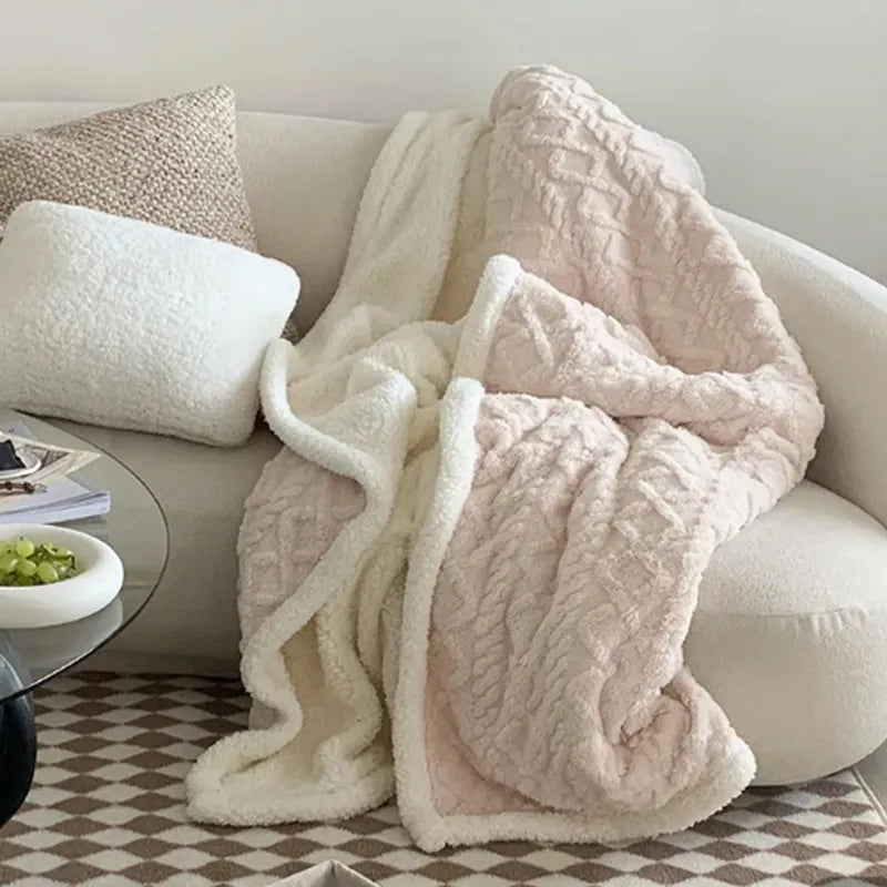 Thick Fluffy Blanket Warm Bed Covers for Winter
