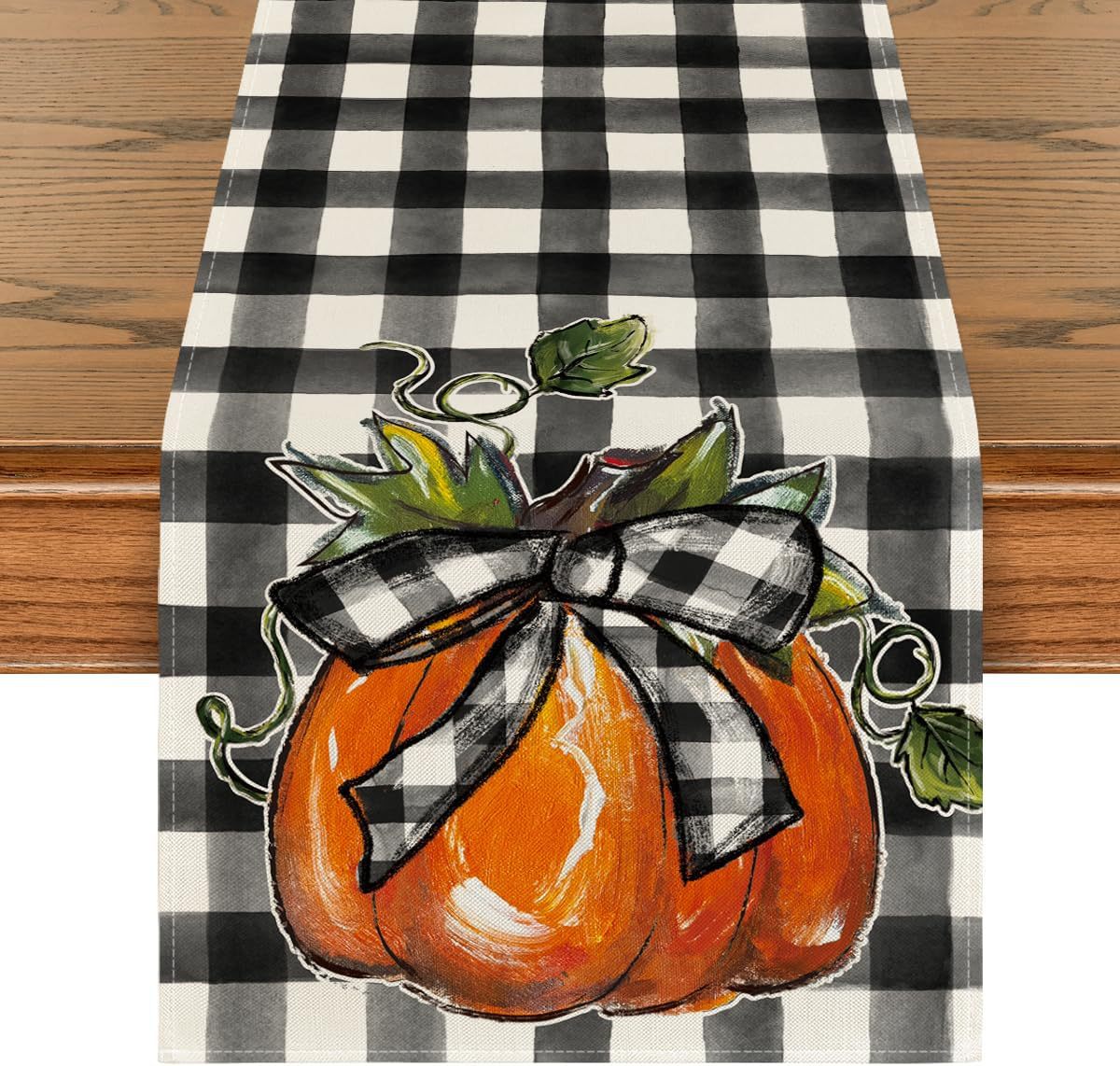 Fall Thanksgiving Table Runner Halloween Pumpkin