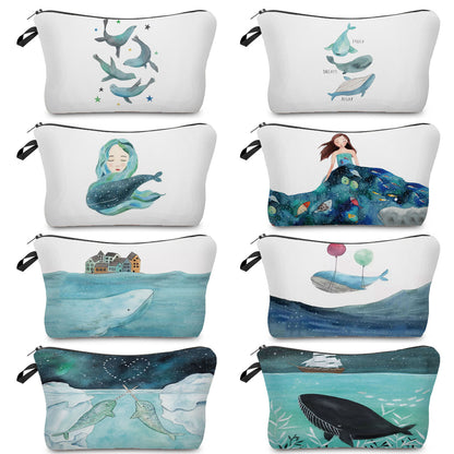 Whale Sea Cosmetic Bags
